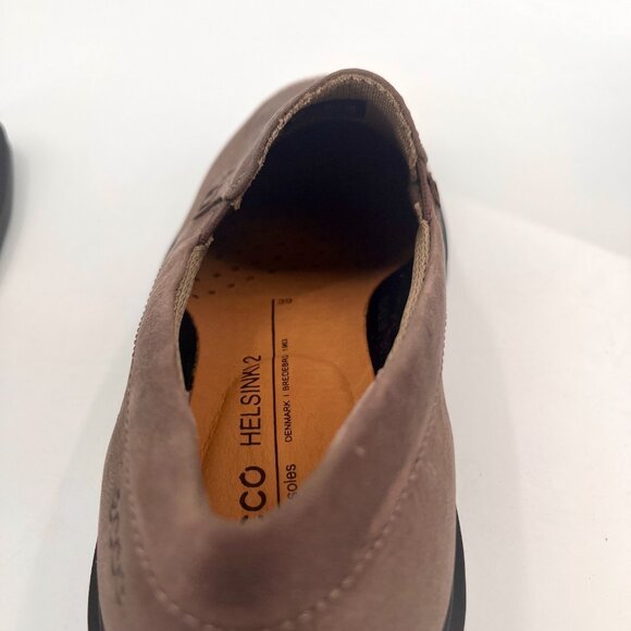 ECCO Helsinki 2 Loafer Size 5 - 5.5 Taupe Leather Dual Fit Slip-On Shoes